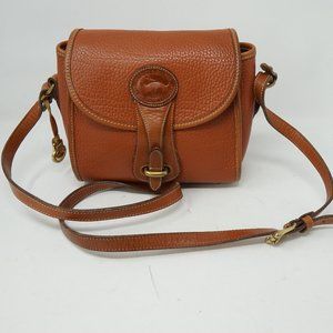 Vintage Dooney & Bourke Leather Tan Crossbody Bag